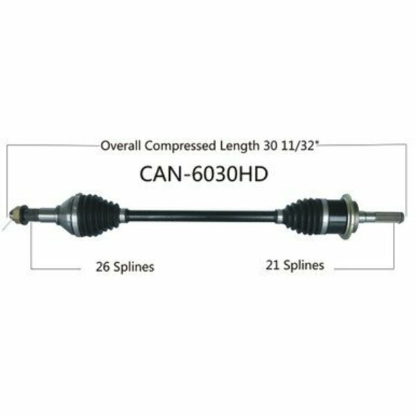 Wide Open Heavy Duty CV Axle for CAN AM HD FRONT RIGHT MAVERICK 1000R XMR CAN-6030HD